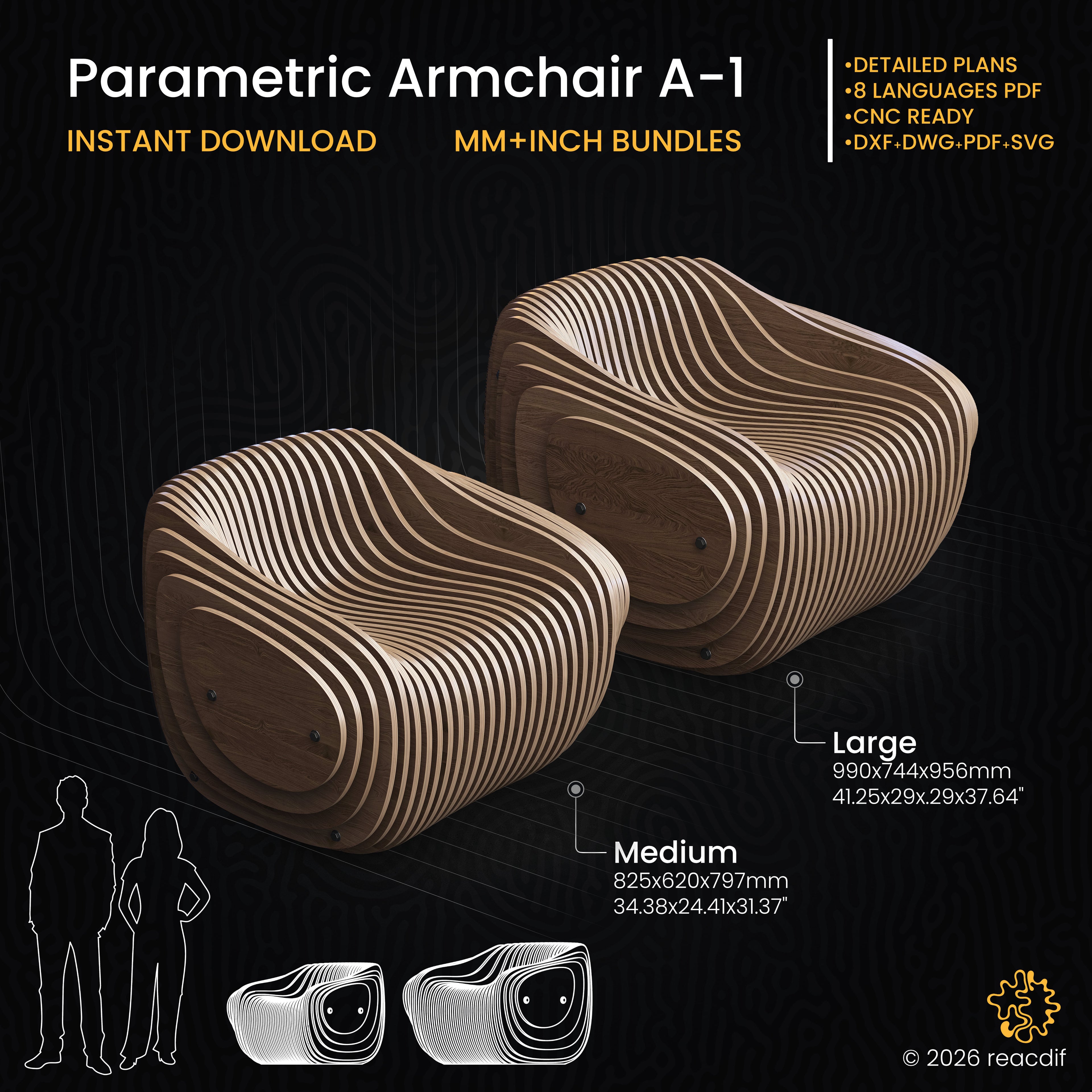 Parametric Armchair A-1 | Maker-Ready Woodworking Project
