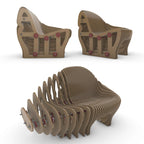 Armchair A-6 detail shot - precision joinery and assembly points for DIY furniture builders