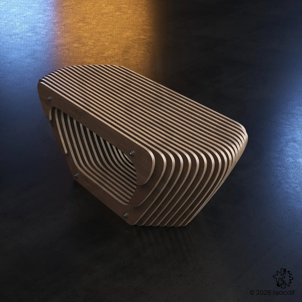 Parametric Bench A-3  top view - nesting layout for efficient material usage