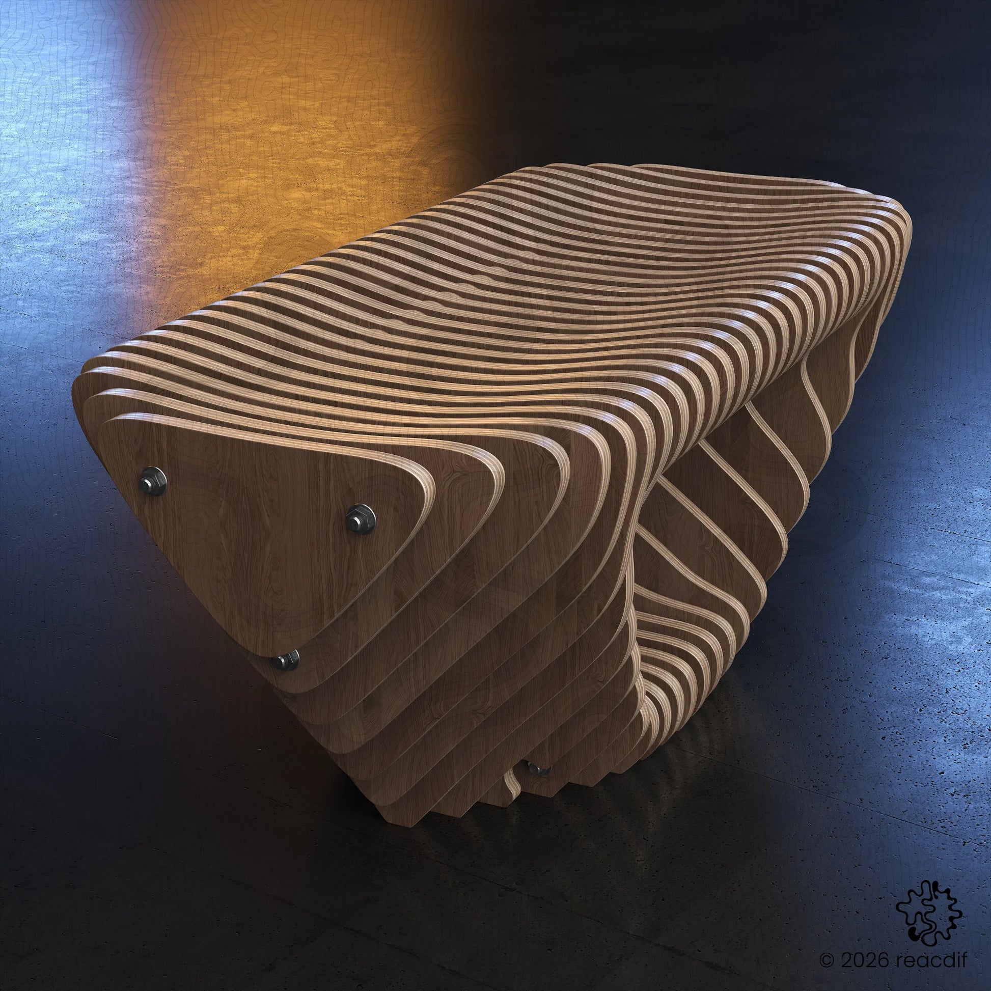 Parametric design variations showing customizable dimensions for Bench A-4 project