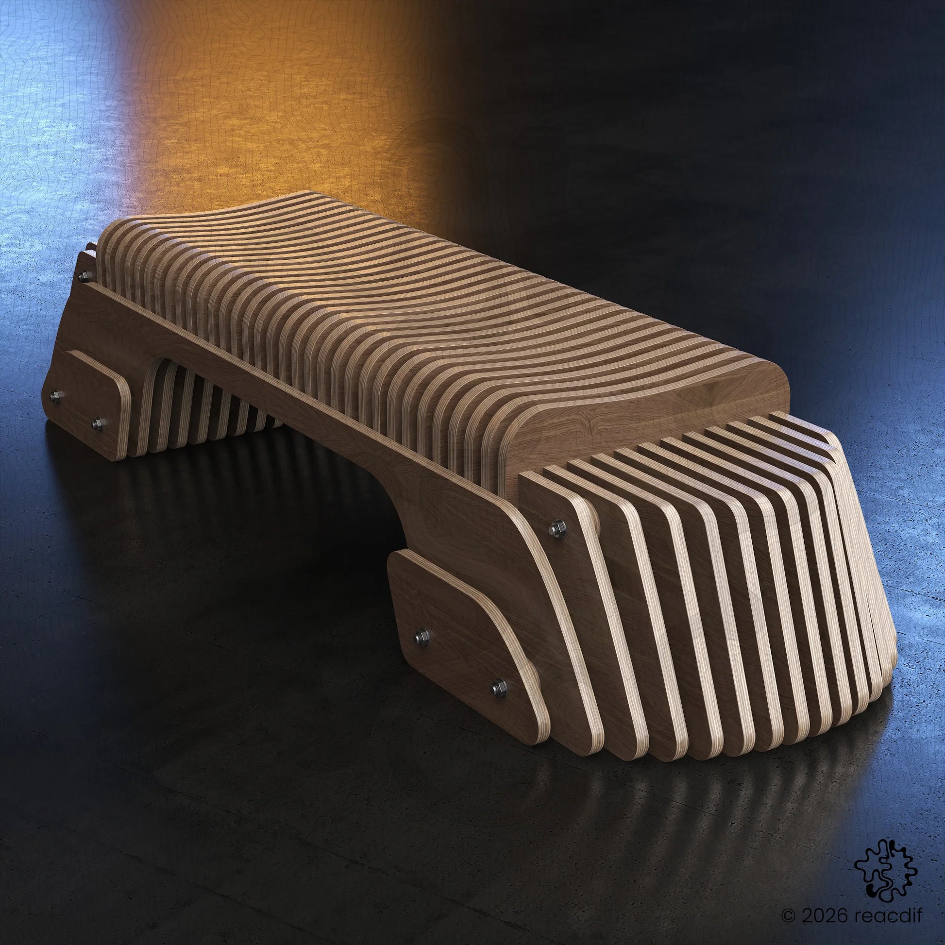 Scalable Parametric Bench A-6 furniture project with customizable dimensions for any space requirement