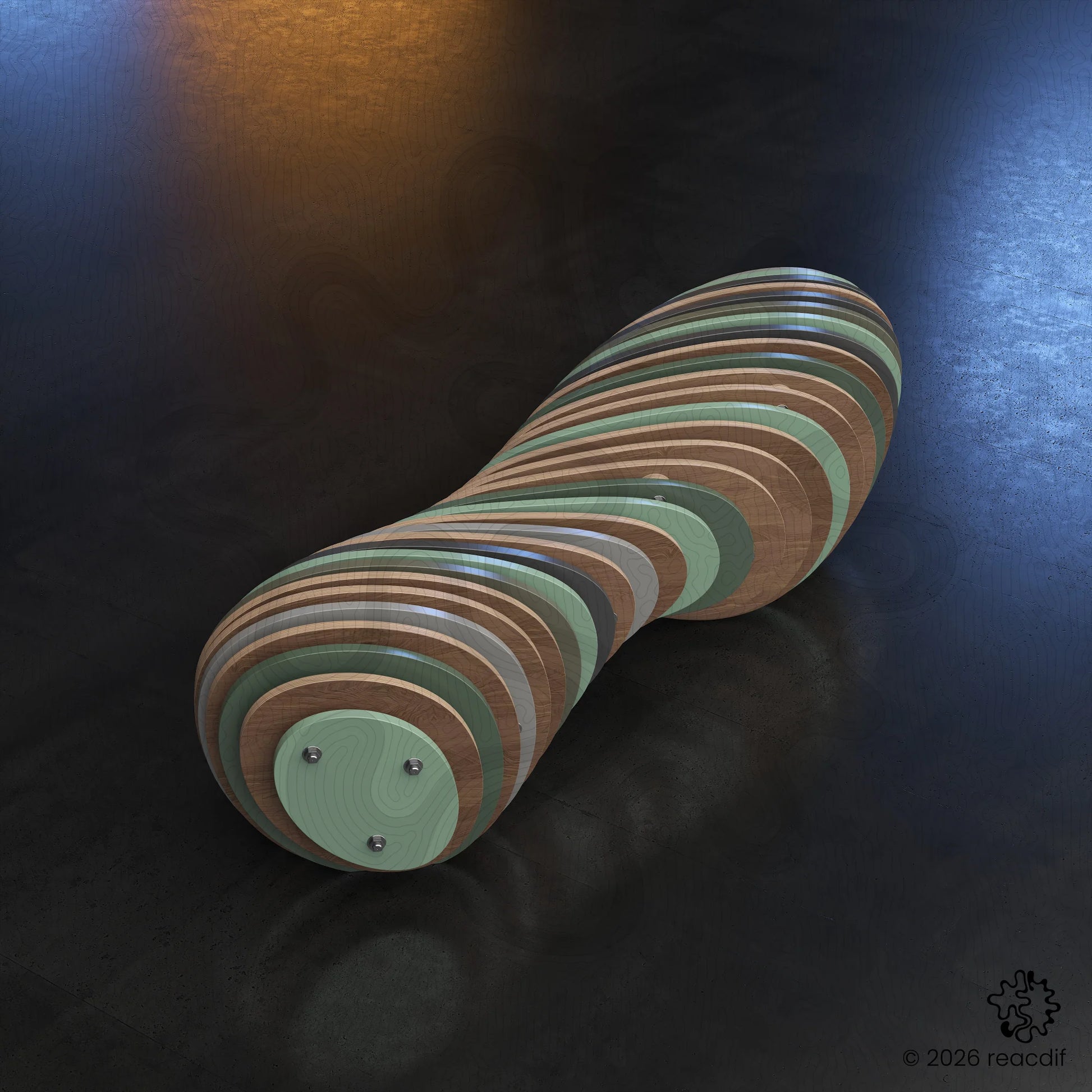 Parametric Bench A-9b variant view 3 - parametric furniture design detail