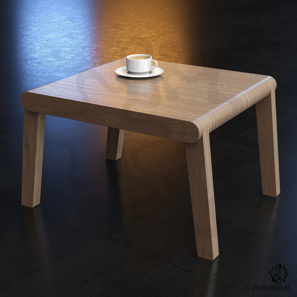 Parametric Coffee Table A-4 variant large detail view featuring distinctive parametric structure and modern minimalist form