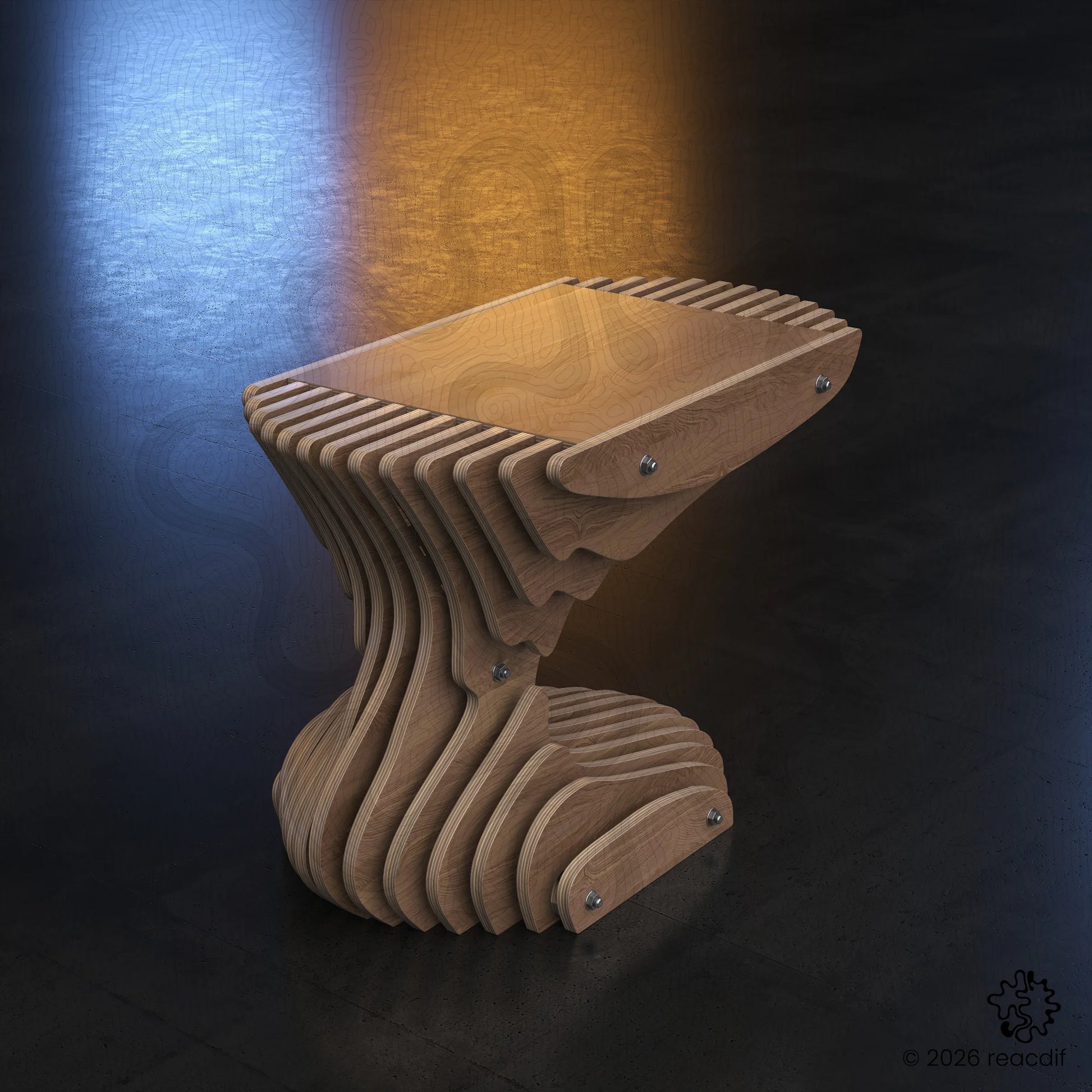 Parametric Coffee Table A-6 variant medium additional perspective displaying functional beauty and minimalist furniture design